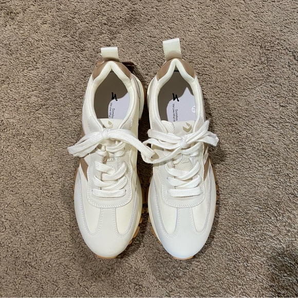 Somiliss Necap Revela Sneaker Leather Suede Women Walking US Sz 8.5 EUR 40 Beige - Picture 4 of 11